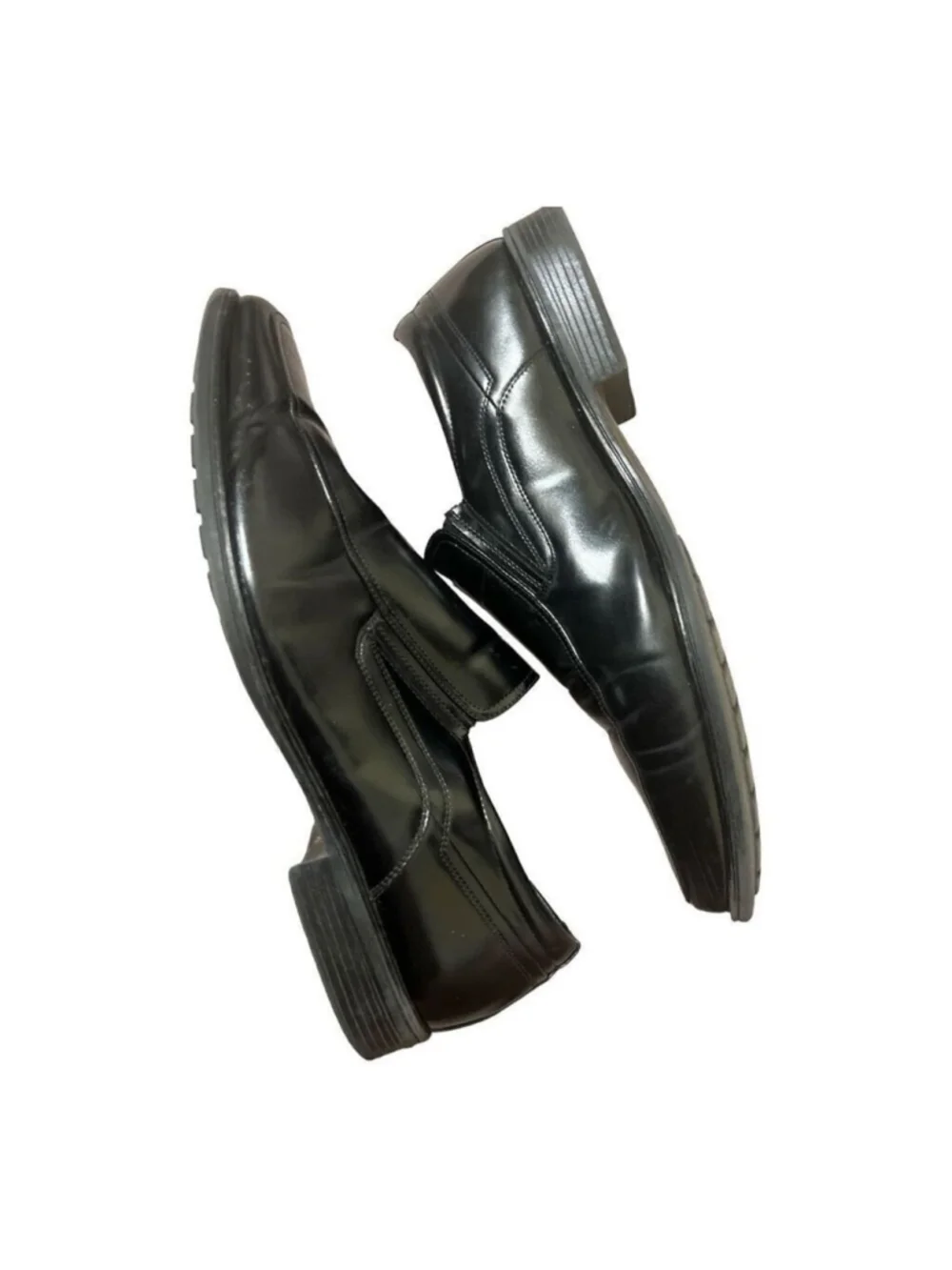 Freeman Men's 12M Black Leather Square Toe Dress Shoes Lace Up
